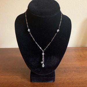 Silver Y Chain w/beads